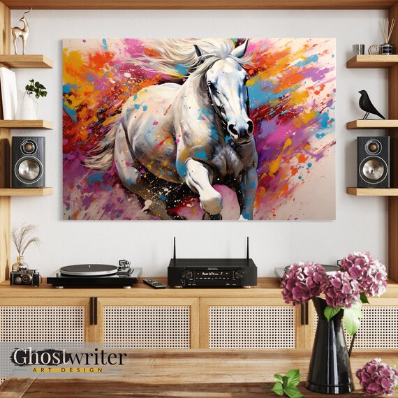 Horse Abstract Wall Art Canvas | Abstract Animals Series 13