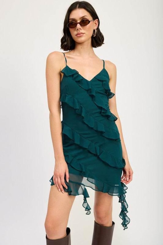 chocolate brown tea length dress Jacinta Asymmetrical Midi with Lace Panels SIZE:XS cup B Ramy Brook Whether youre attending a Long Floral Jacquard A