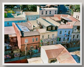 Valparaiso z góry | Odbitka analogowa | Pobieranie cyfrowe | Valparaiso, Chile | Galeria sztuki | Film 35 MM | Pobieranie cyfrowe