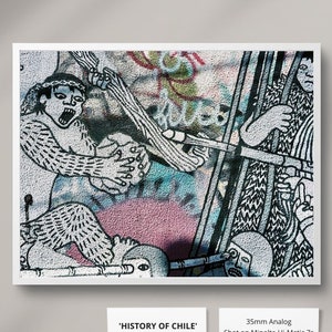 History of Chile Graffiti Mural | Analog Film Print | Digital Download | Valparaiso, Chile | Gallery Art |Film 35MM |Digital download