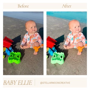 Baby Ellie Bright & Vivid Preset, Lightroom Mobile Preset, Photo Edit, Filter for Instagram