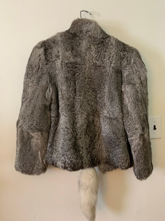 Vintage Rabbit Fur coat with a foxtail