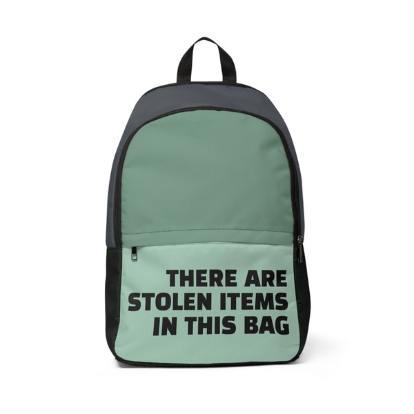 Thief Backpack | Stolen Items Bag | Funny Backpack | Shoplifting Gear | Ironic Backpack | Meme Backpack | Gag Tote Bag