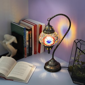 DIY Turkish Lamp Kit, Mosaic kit for adults, Birthday Gift, DIY Moroccan mosaic Lamp, Moroccan Lantern, Mosaic Kit with Video Instructions Colorful pattern