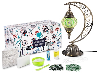 DIY Turkish Lamp Kit, Moroccan Lamp kit, DIY Moroccan mosaic Lamp, Moroccan Lantern, Mosaic kit for adults Mosaic Kit w/ Video Instructions
