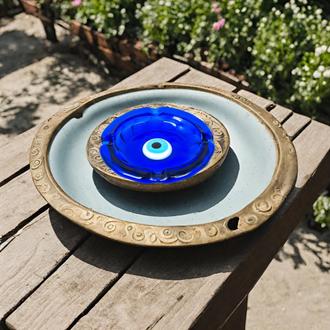 Evil Eye Glass Ashtray Etsy