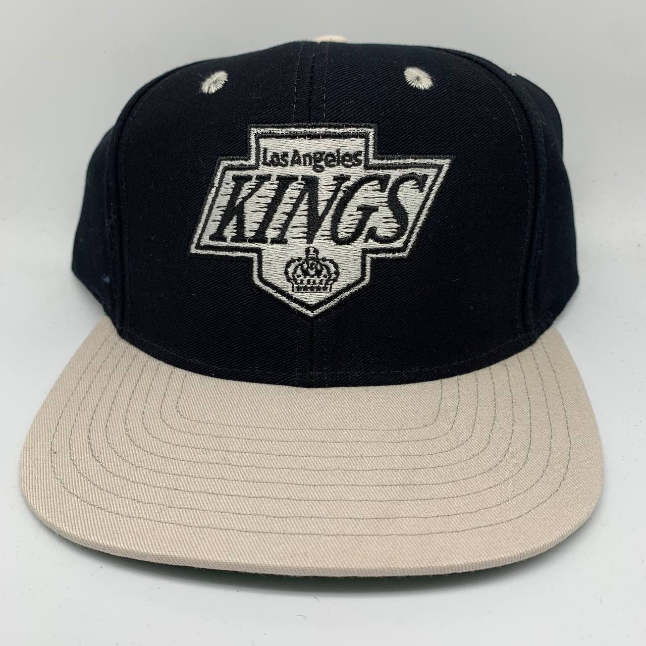 LOS ANGELES KINGS NHL VINTAGE SCRIPT SNAPBACK RETRO 2-TONE Z CAP HAT NEW!