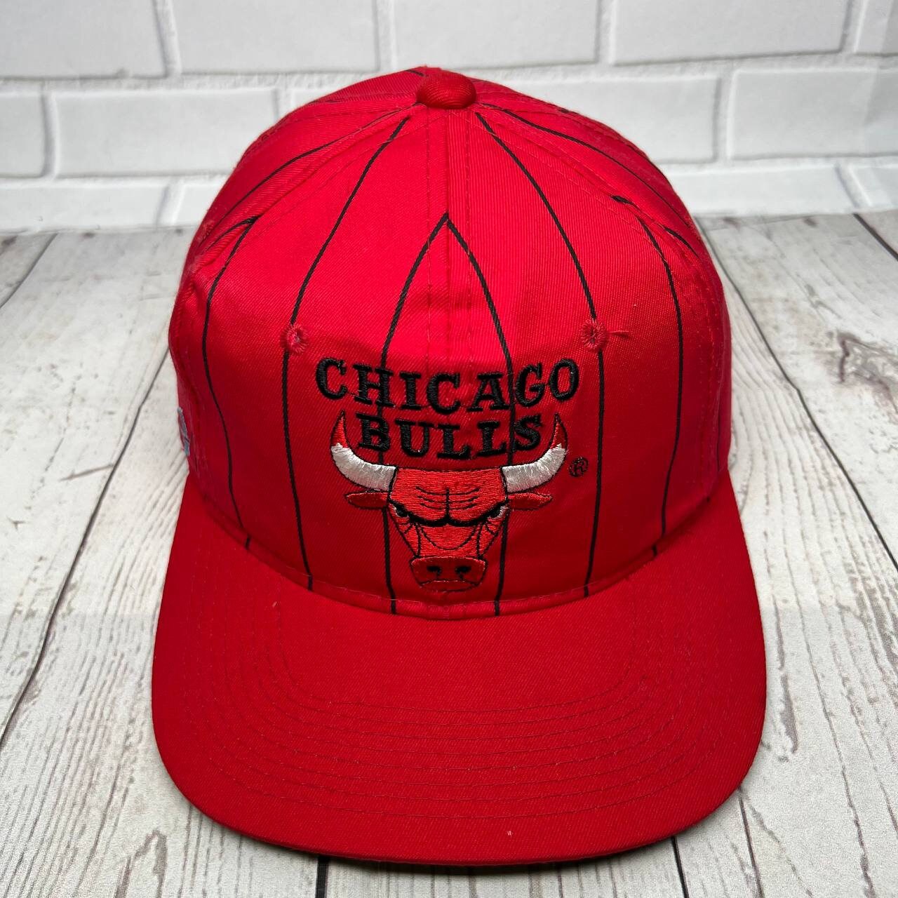 Chicago Bulls Hat Adult Adjustable Snap Back Black Red Faux Snake