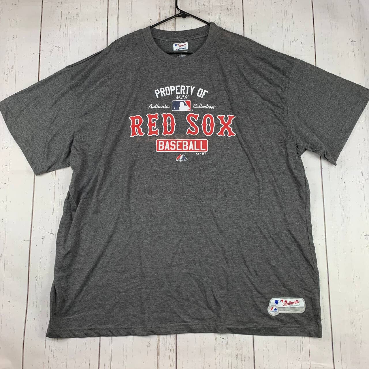 Majestic BOSTON RED SOX IRISH Button-Down 2XL Baseball Jersey ST  PATRICK'S DAY