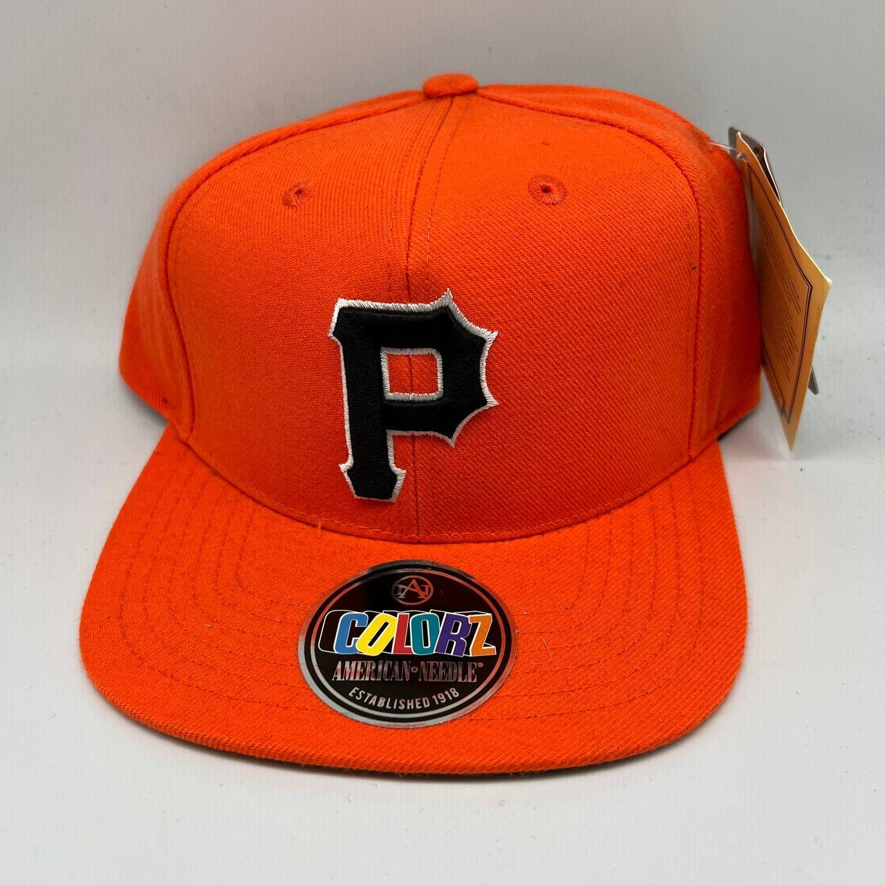 Vintage Pittsburgh Pirates MLB Orange American Needle Hat Snapback Cap Men New