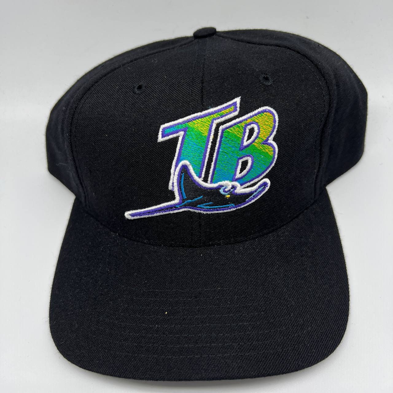 Vintage Devil Rays Hat Tampa Bay Black Sports Specialties Strapback Y2k 2000's