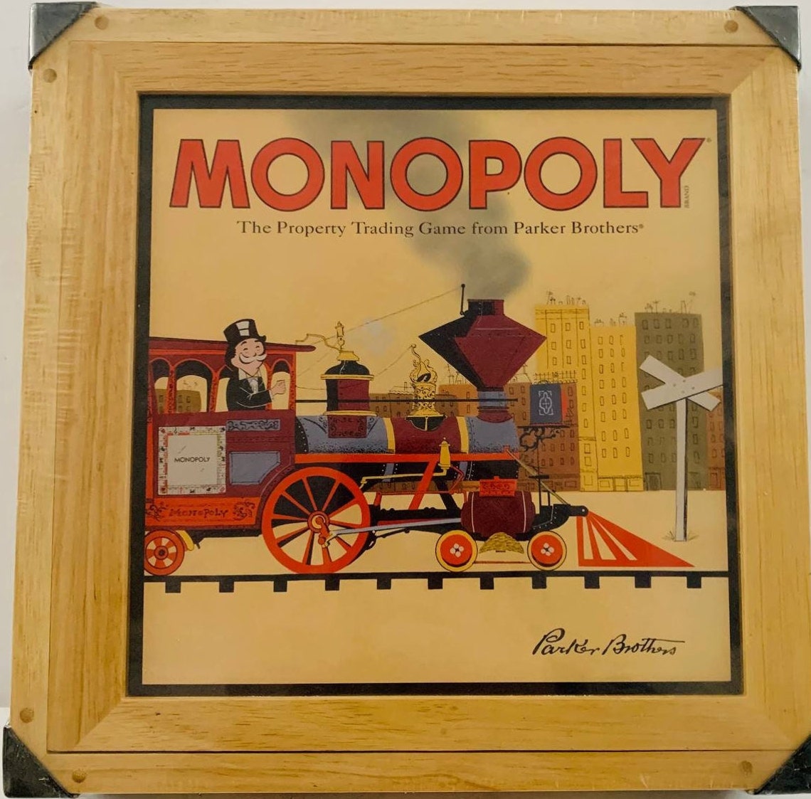 Vintage Monopoly Wooden Box Board Game Nostalgia Series All Etsy