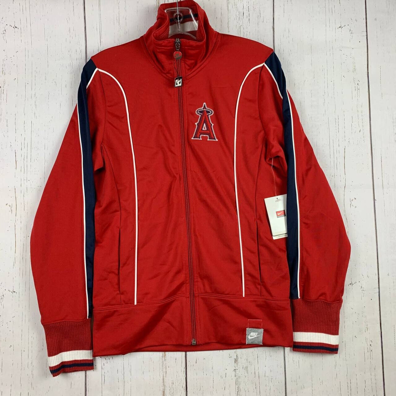 Nike Men's Red Los Angeles Angels Authentic Collection Dugout Full-Zip Jacket