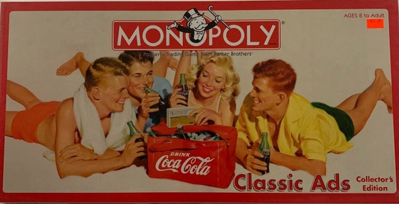 Vintage Monopoly Coca Cola Classic Ads Collectors Edition - Etsy