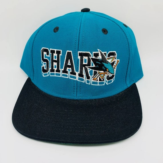 BAIT x NHL x American Needle San Jose Sharks NHL Retro Snapback Cap (black  / turquoise)