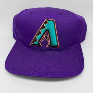 90's Arizona Diamondbacks Logo 7 Plain Logo Twill MLB Snapback Hat