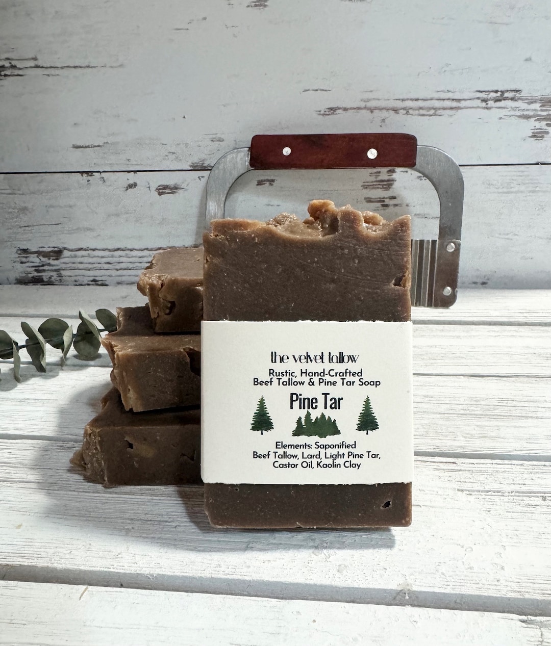 Pine Tar Soap, Made With Tallow, Natural Soap Bar Made With Light Pine ...