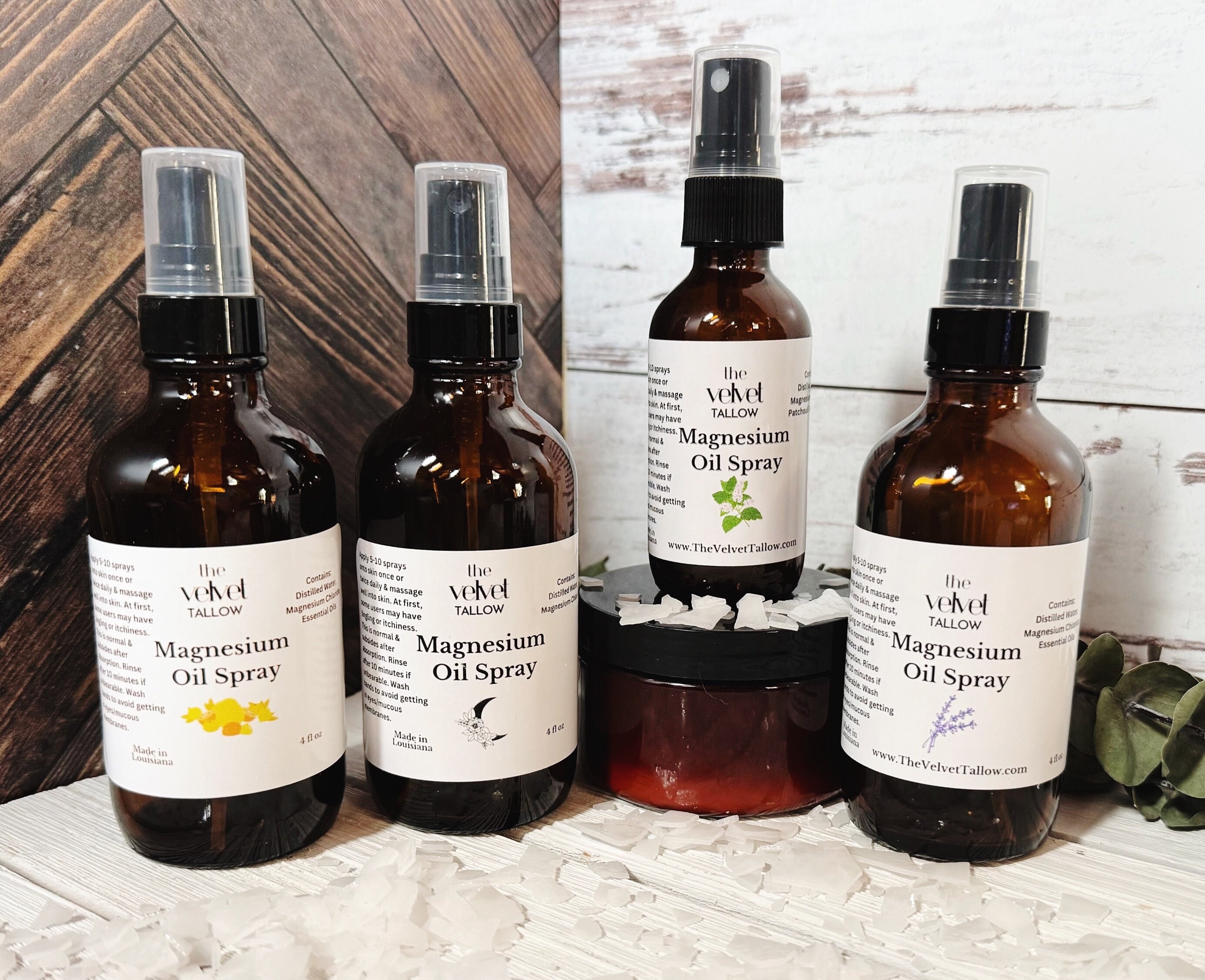 Magnesium Oil Spray, 2oz 4oz, Glass Spray Bottle, Transdermal Magnesium Oil