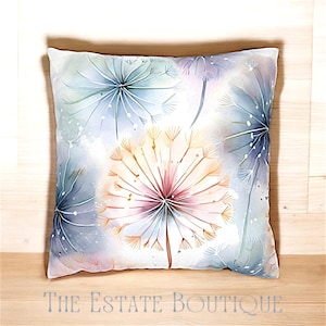 Colorfol Dandelion Pillow Cover, Dandelion Pillowcase, Dandelion Cushion Covers, Housewarming Gift, Throw Pillow Cover