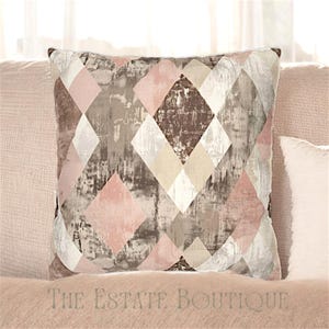 Pink Chevron Pillow Cover, Chevron Multi Colored Pillow Case, Geometric Print Pillow Couch Cover, Dusty Rose Pillow Case, Contemporary Decor