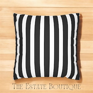 Black and White Striped Pillow Cover, Striped Pillowcase, Accent Pillow Cover, Couch Cushion Cover, Throw Pillow Cover, Striped, Cushions,