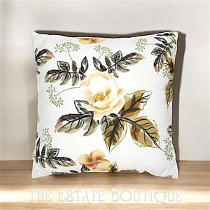 Rose Pillow Cover, Spring Flowers Throw Pillow Cover, Farmhouse Country Flowers Pillow Case, Floral Pillow Cover,Rose Pillow Cover for Decor