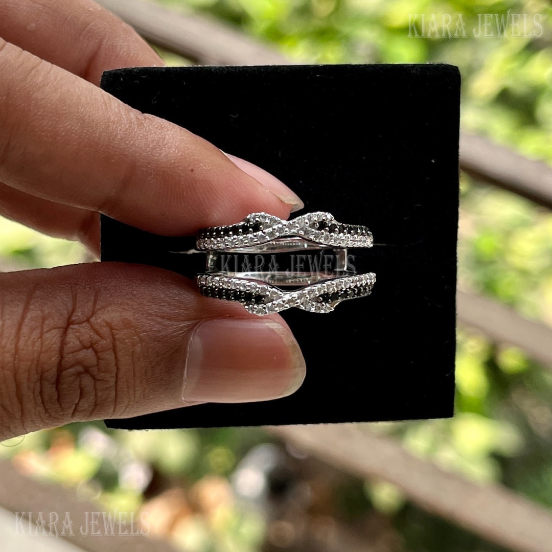 Diamond Ring Wrap White Gold Neil Lane Men's Round-cut Black