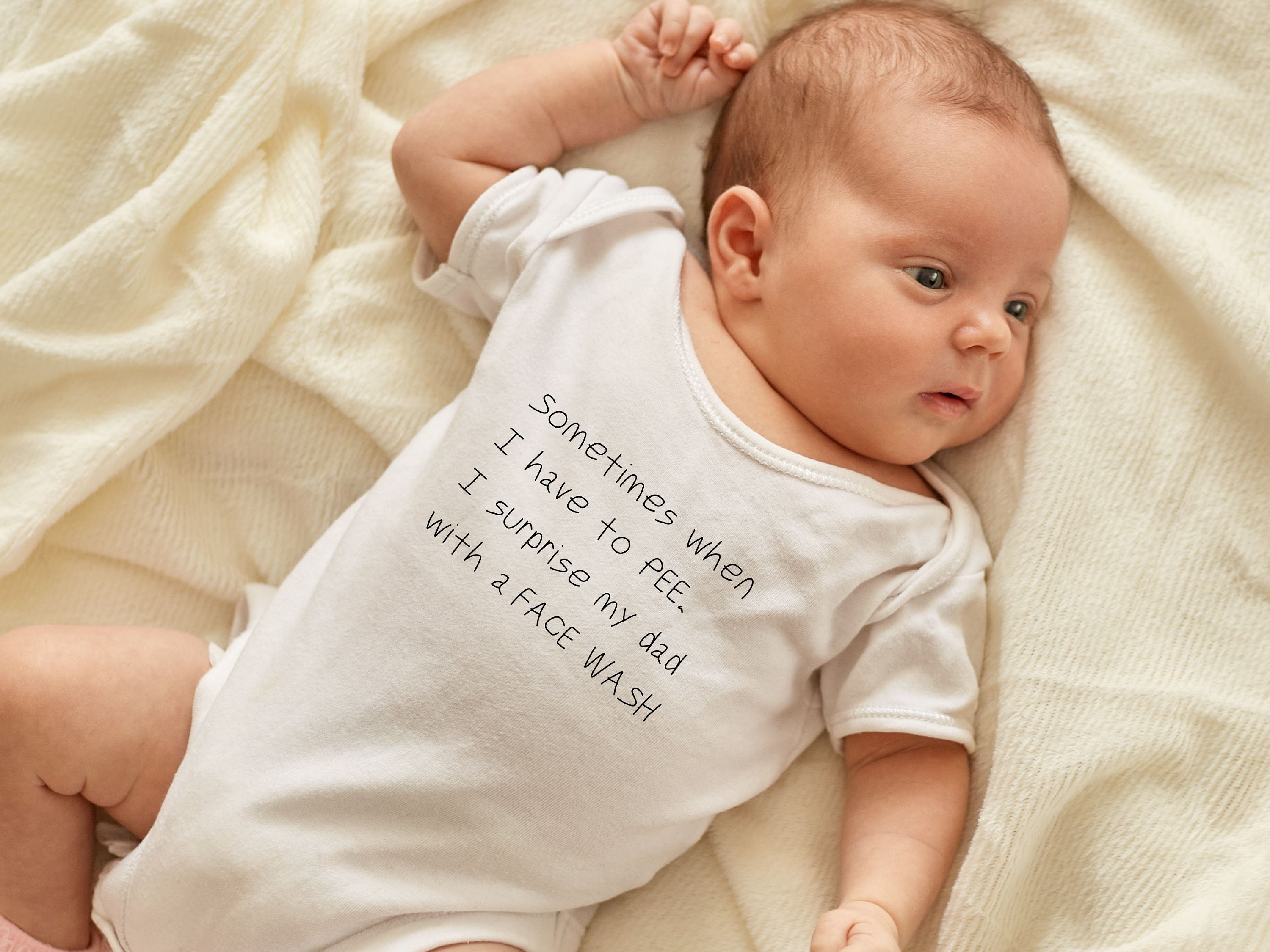 Baby Onesie Funny Father's Day Gag Gift for Him, Dad of Boy, Baby Boy