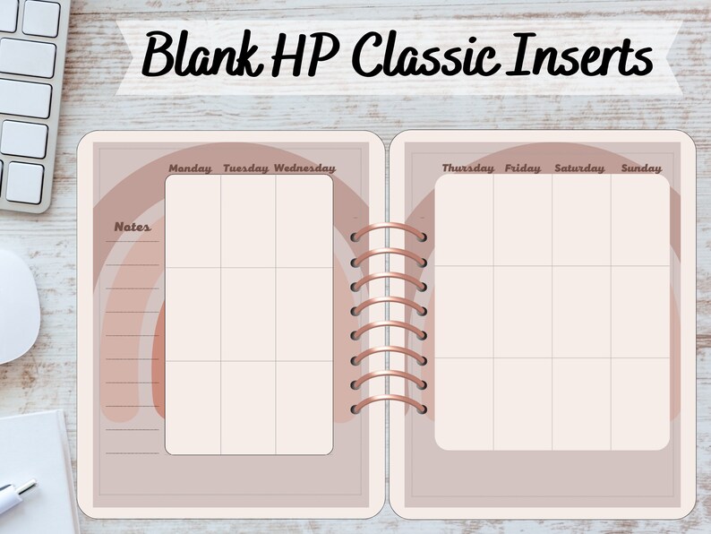 Boho Happy Planner Classic Printable | Weekly Vertical Insert | Undated ...