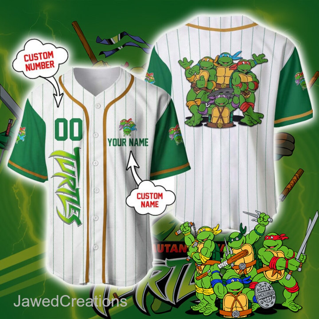 Ninja Turtle Baseball Jersey Ninja Turtle Jersey Shirt Ninja Etsy