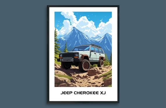 Jeep Cherokee XJ Travel Style Poster Print Wall Art - Etsy