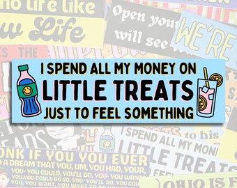 Little Treats Vinyl Bumper Sticker - Funny Bumper Sticker