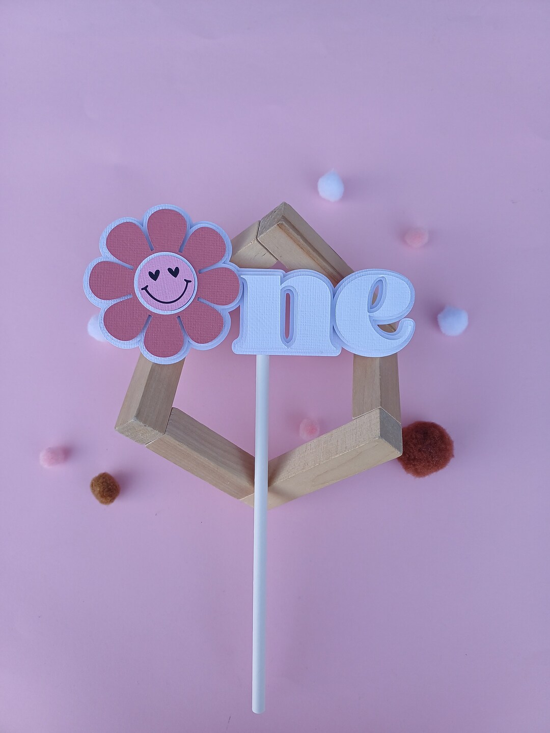 Groovy One Cake Topper SVG, Cricut & Silhouette Cut Files (digital ...