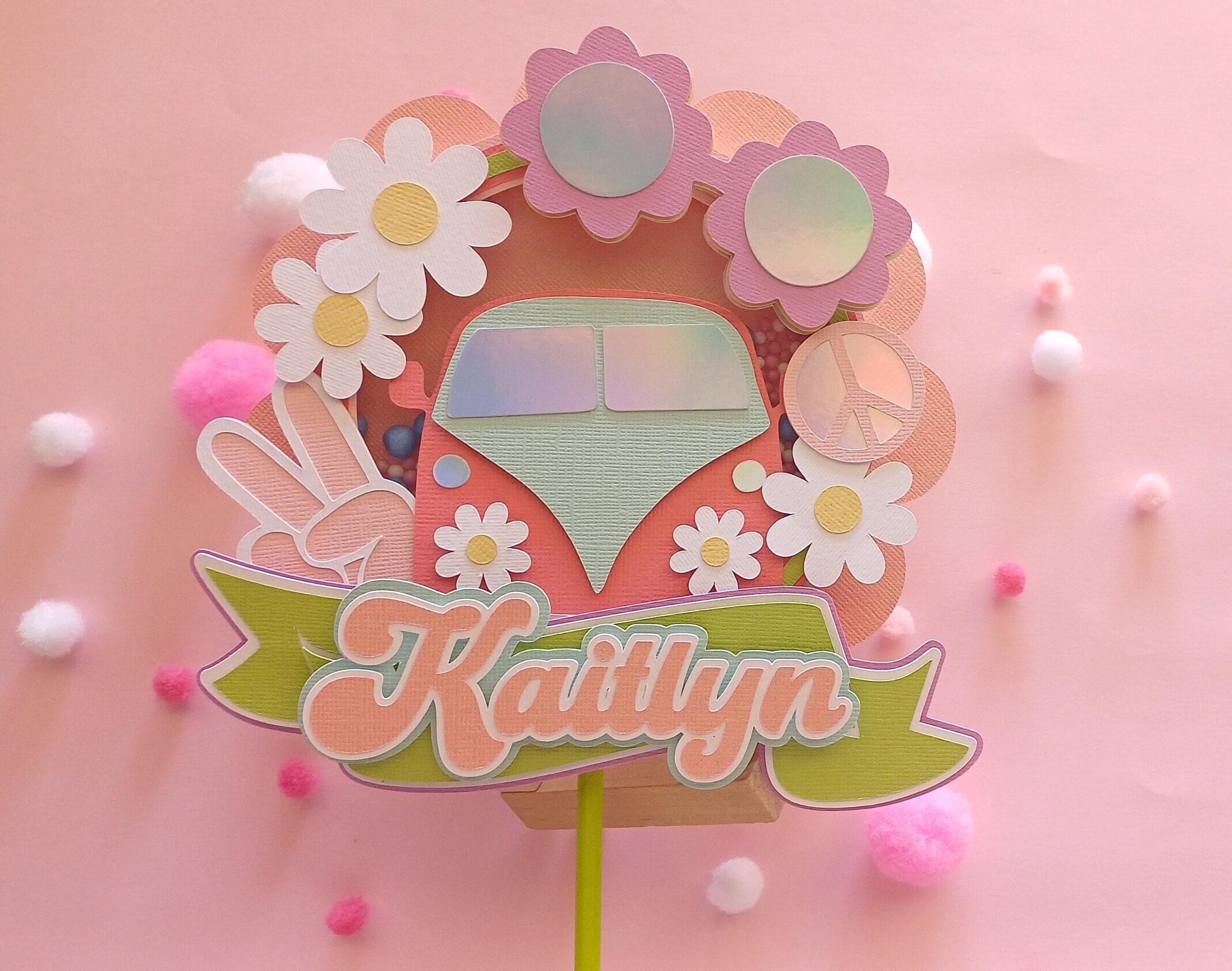 Lisa Frank Inspired Personalized Cake Topper Different Options