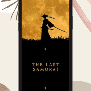 Black Yellow Aesthetic Samurai Phone Wallpaper stylish Abstract Art Collection - Digital Phone Wallpaper for an Eye-Catching