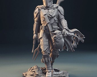 The Mandalorian Figur Resin 3D Druck