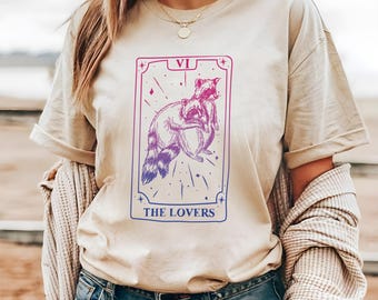 BI RACCOON t-shirt | Funny Trash Panda Weirdcore Bisexual Wlw Bisexual Pride Bi Pride Shirt Subtle Bisexual Subtle Bi Pride Funny Bi Tops