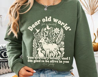 Anne Of Green Gables Sweatshirt Anne With An E Literature Sweatshirt Cottage Core Sweater Cottagecore Bookish Things Book Lover Gift Ideas