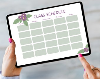 Floral, Class Schedule, Lesson Plan