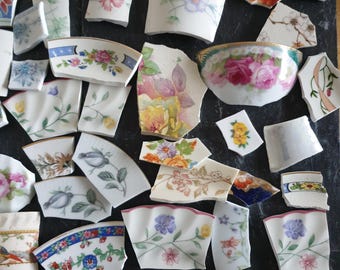 Teselas florales de China: mosaicos de colores mixtos para proyectos de arte