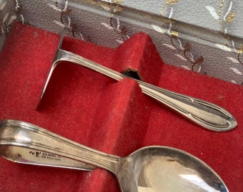 Baby Spoon and Pusher - vintage