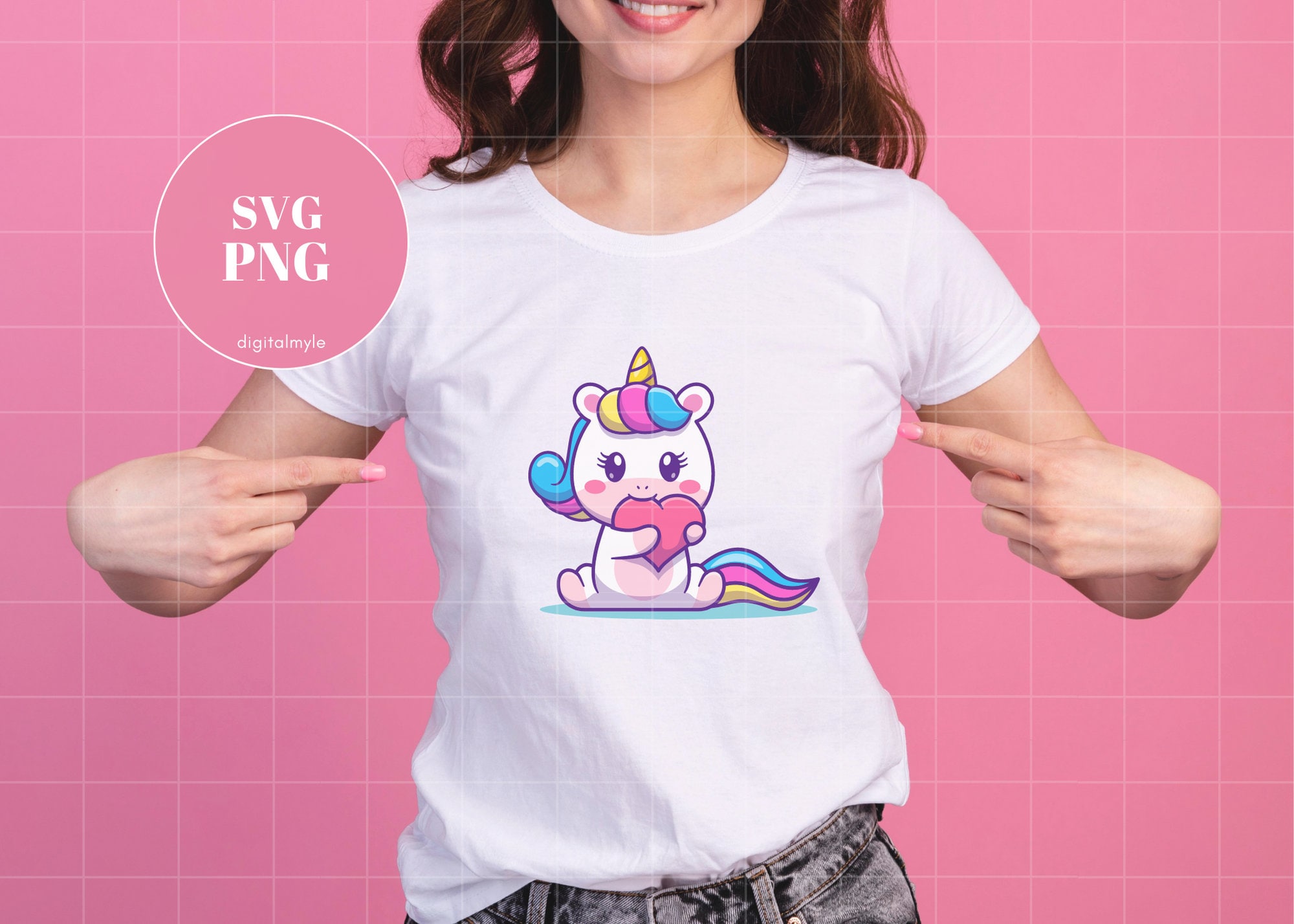 Cute Unicorn Svg Png, Gift, Cricut, Graphic Tee Etsy