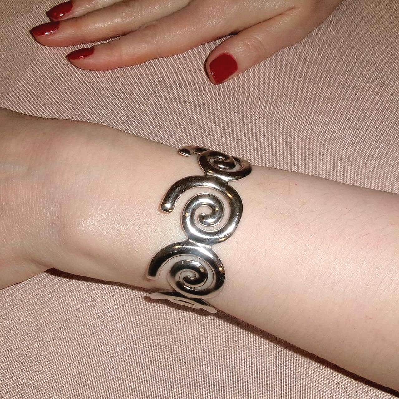 Silver Swirl Bangles - Etsy