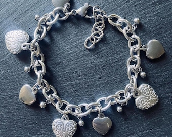 Chunky Silver Bracelet Vintage Sterling Silver Heavy Chunky