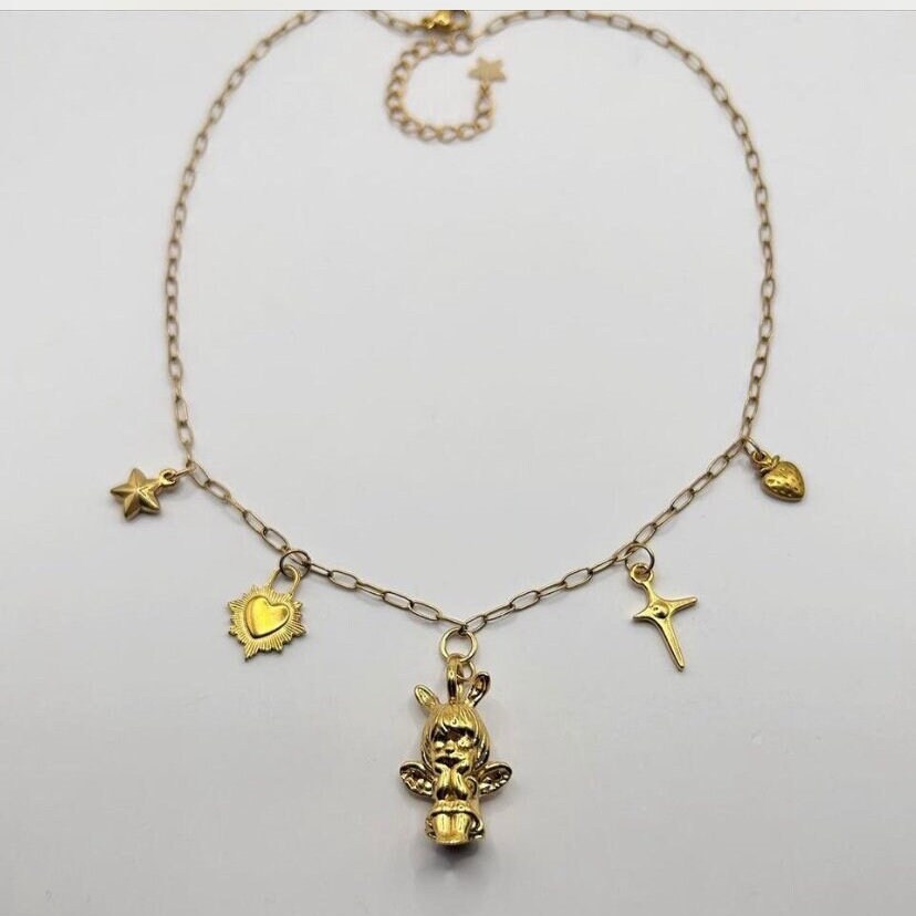 Ciondolo collana catena sfera HYSTERIC GLAMOUR GUITAR GIRL USATO Ciondolo collana catena sfera HYSTERIC GLAMOUR GUITAR GIRL USATO