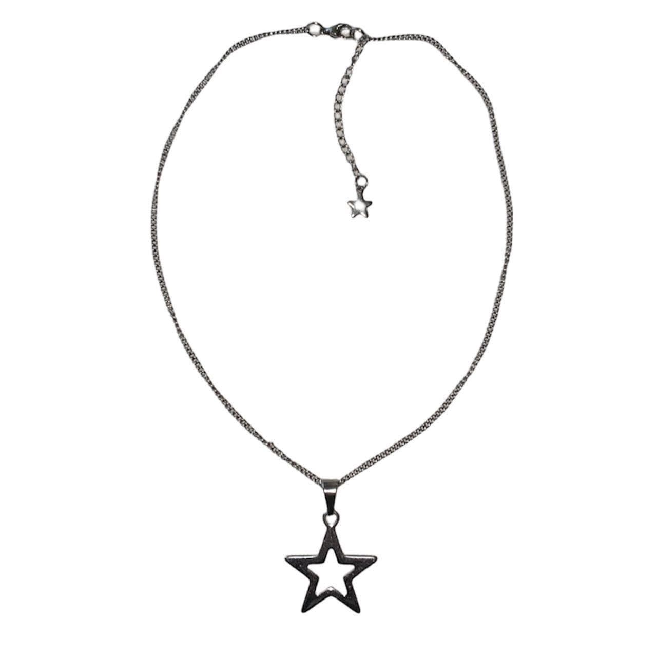 GlamRays Collana Girocollo Stella Gotica: Ciondolo Acciaio Inox Y2K Per Donne - Idea Regalo Grunge Emo