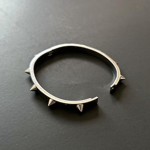 Stainless Steel Spike Cuff Bracelet: Y2K Grunge Punk Jewelry