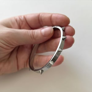 Stainless Steel Spike Cuff Bracelet: Y2K Grunge Punk Jewelry