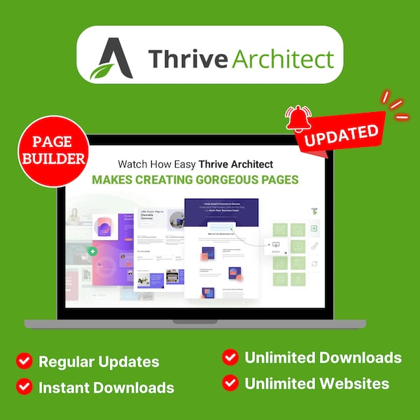 Thrive Architect - WordPress Page Builder | Latest Version | Premium WordPress Plugin | Lifetime Updates