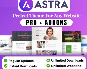 Astra Pro + modules complémentaires | Ensemble de plugins WordPress | Mises à jour à vie